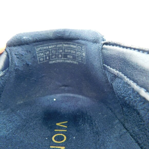 VIONIC Royal Blue Suede Leather Mary Jane Flats 10 - Picture 7 of 7